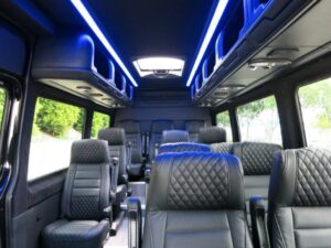 Interior 14 Passenger Mercedes Sprinter Shuttle