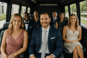 Guests on their way to the reception